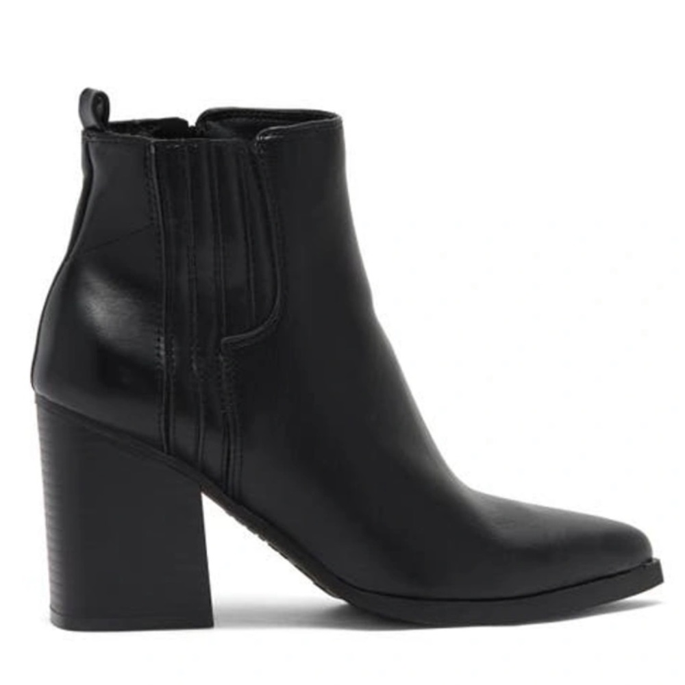 Women’s Indigo RD Ironita Water Repellent Faux Leather Ankle Heeled Boots 8.5
